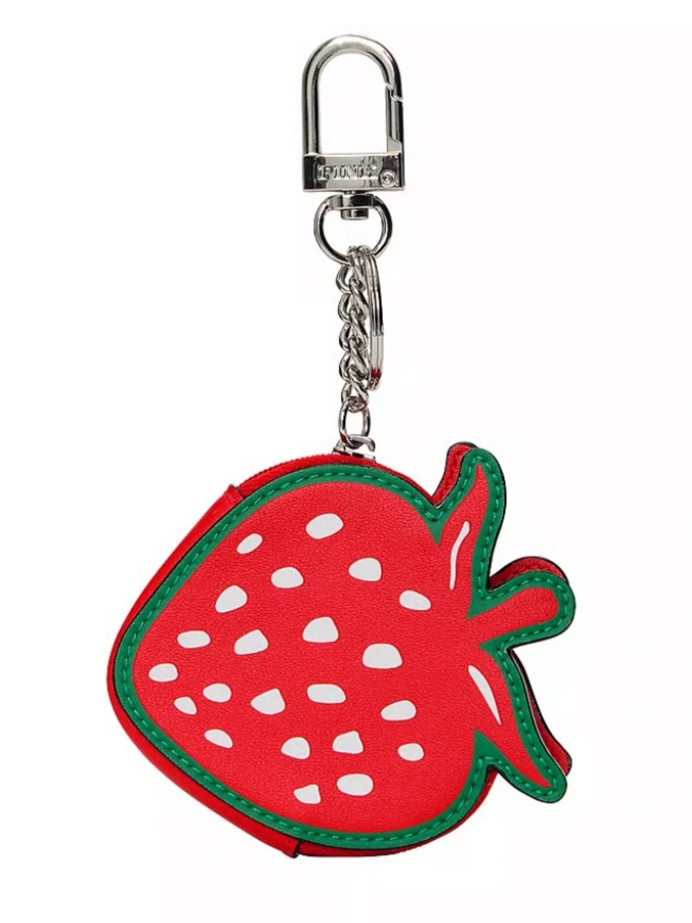Pink Victoria’s Secret Strawberry Coin Pouch Keychain - Red